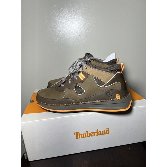 Timberland Womens Timberloop Mid Hiker Olive Nubuck Boots Size 7 - Picture 4 of 16